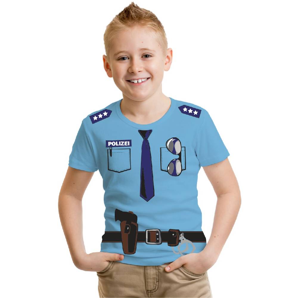 Spass Kostet Kinder T-Shirt Junge Polizei Kostüm