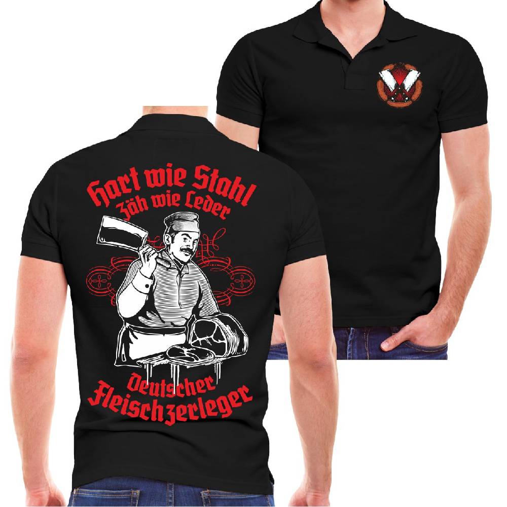 Spass Kostet Männer POLO Deutscher Fleischzerleger