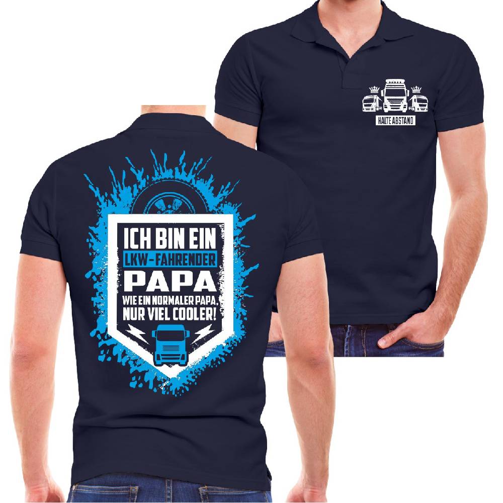 Spass Kostet Männer POLO LKW fahrender Papa
