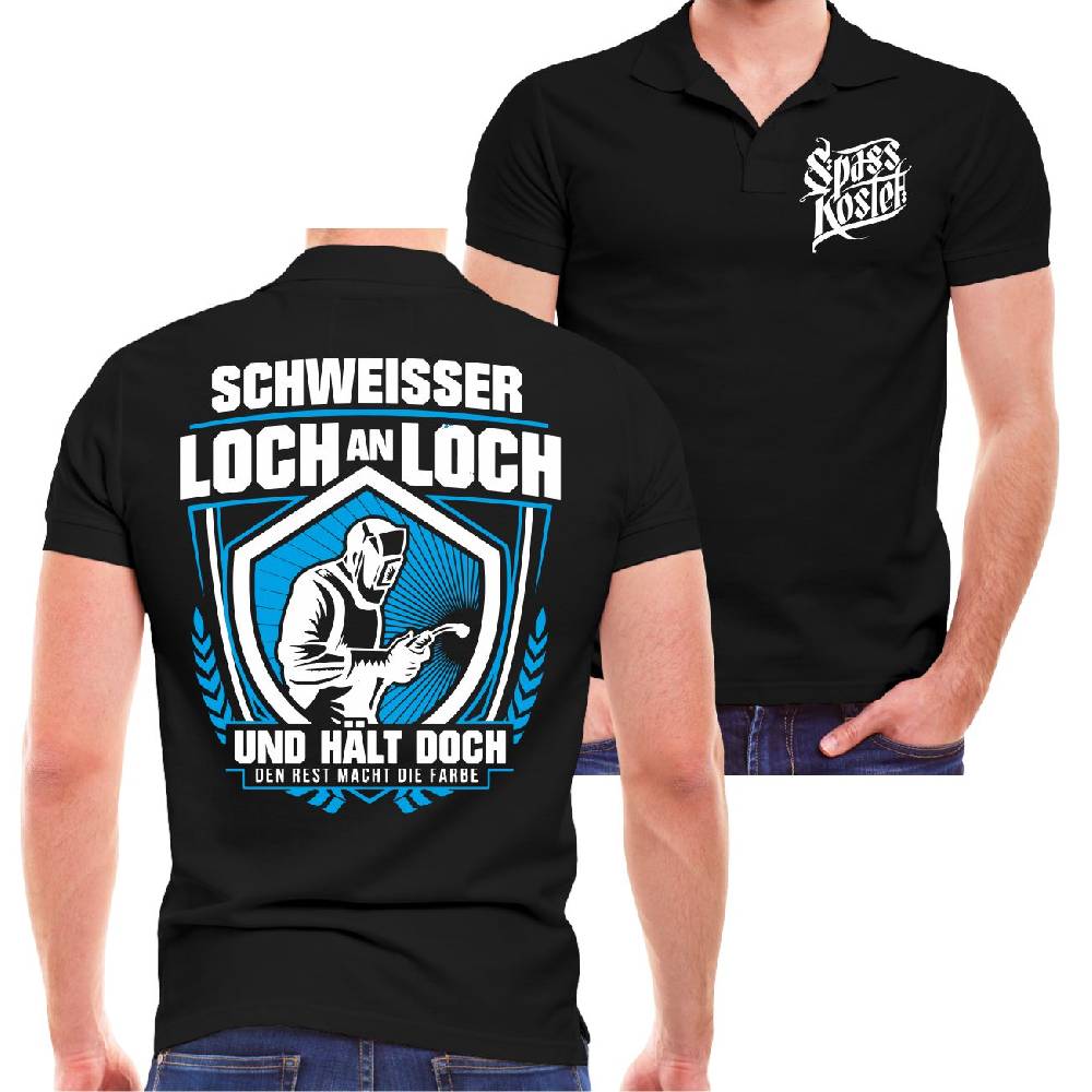 Spass Kostet Männer POLO Schweisser - Loch an Loch