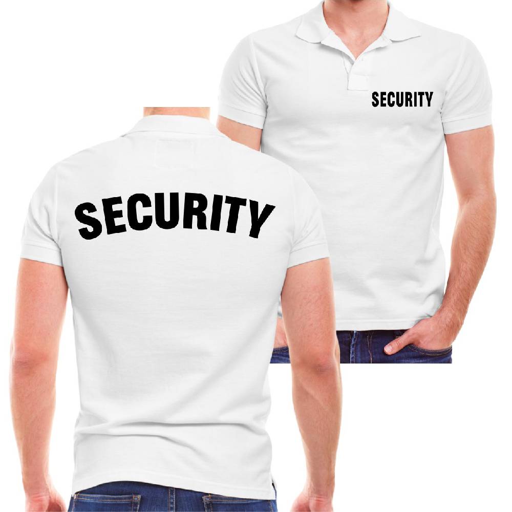 Spass Kostet Männer Polo SECURITY Weiss