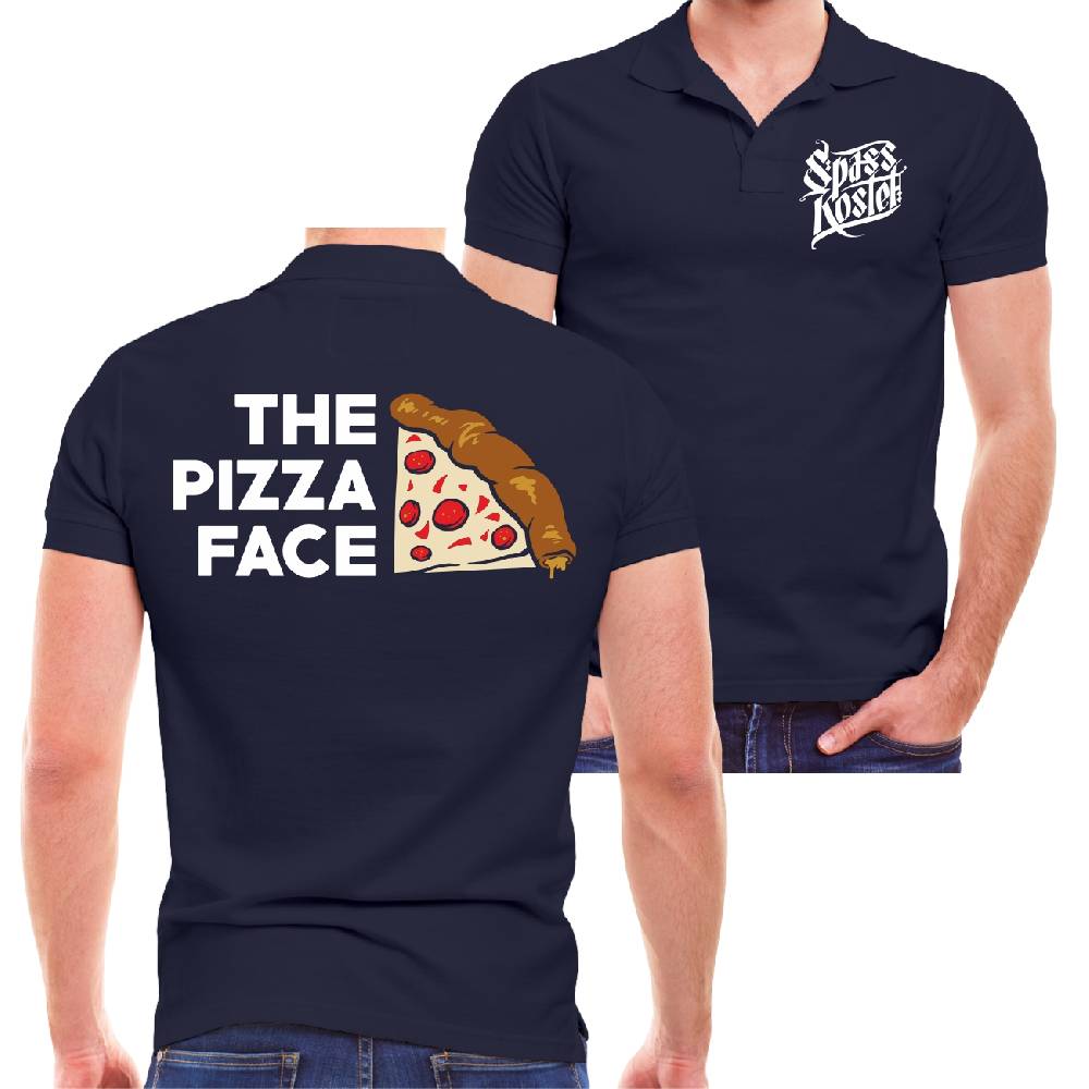 Spass Kostet Männer POLO The Pizza Face