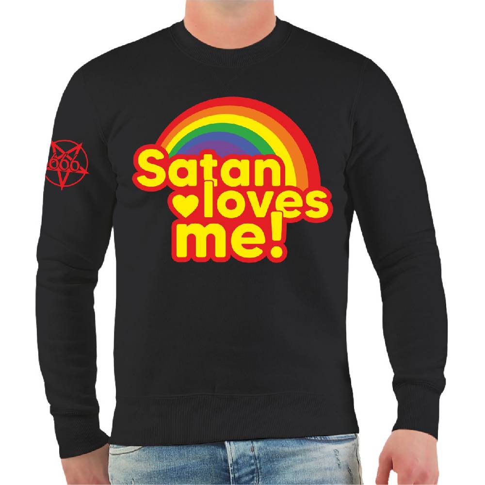 Spass Kostet Männer Sweatshirt Satan loves me