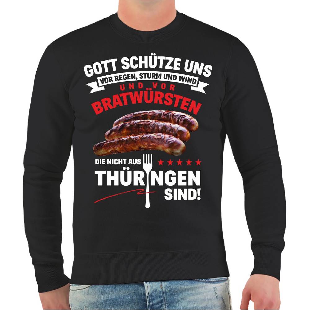 Spass Kostet Männer Sweatshirt Thüringer Bratwurst