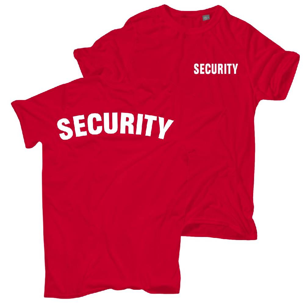 Spass Kostet Männer T-Shirt SECURITY rot weiss