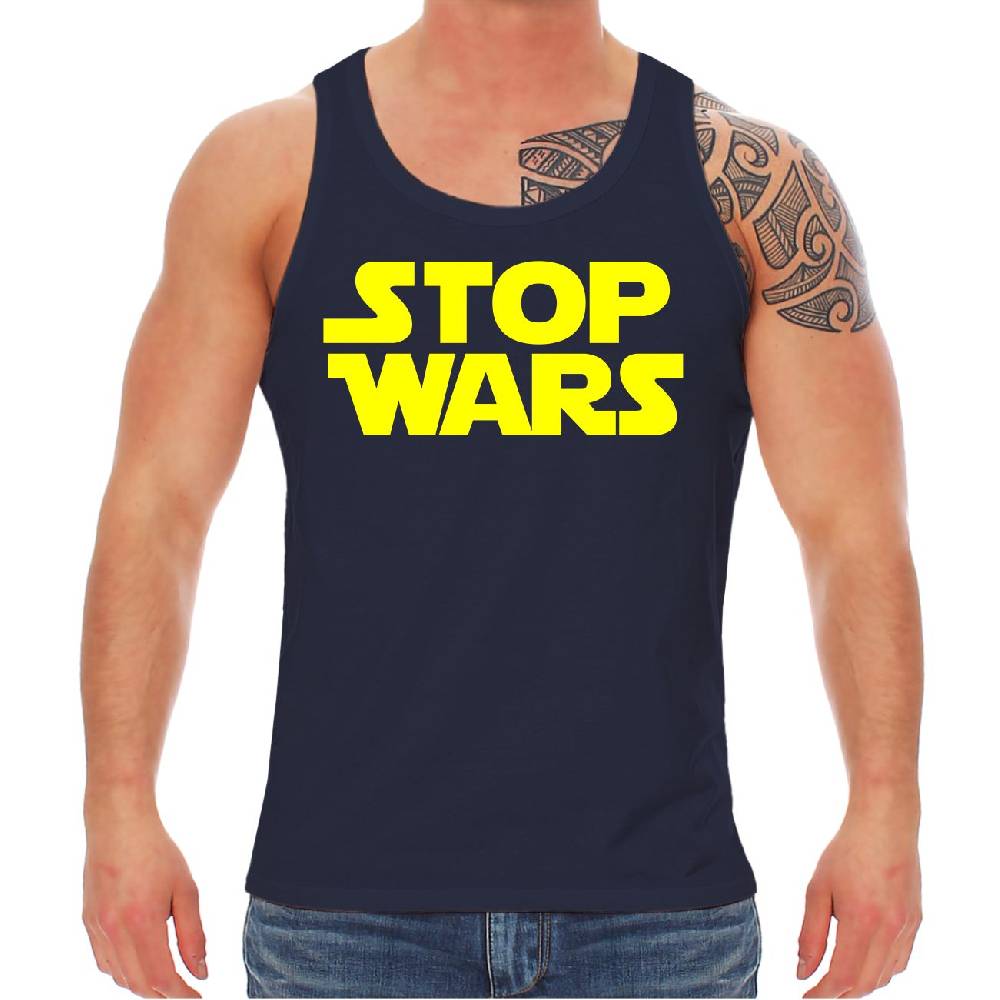 Spass Kostet Männer Träger Stop Wars NEONGELB