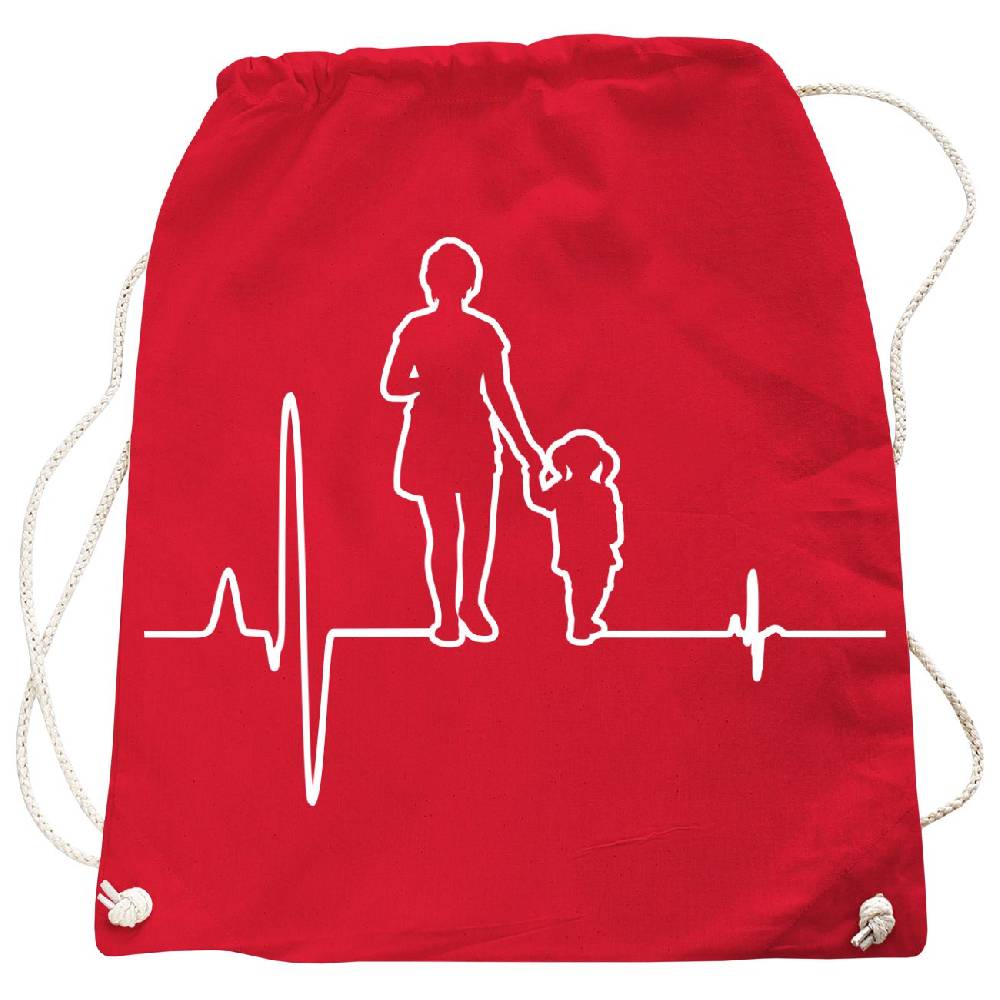 Spass Kostet Rucksack Herzschlag Mama Tochter