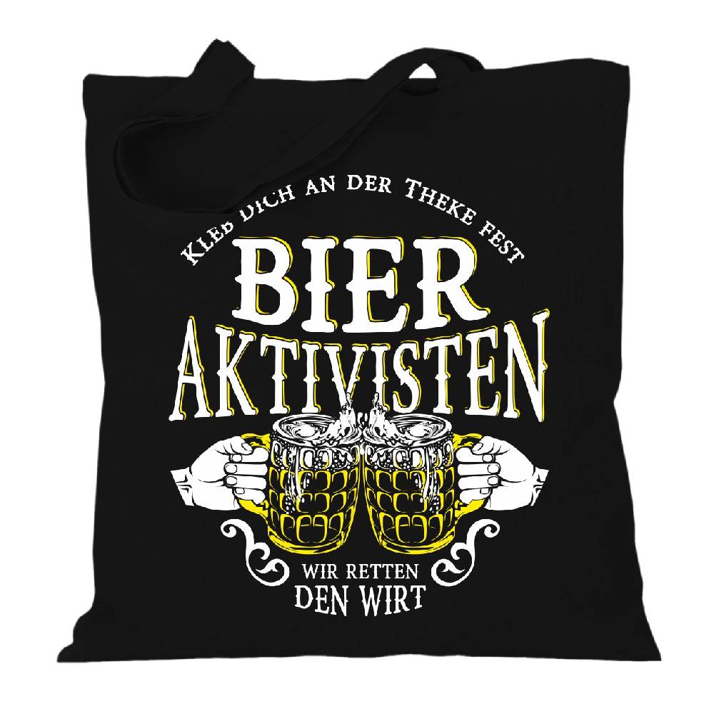 Spass Kostet Stoffbeutel Jutebeutel lange Henkel Bier Aktivisten Kleb dich an der Theke fest