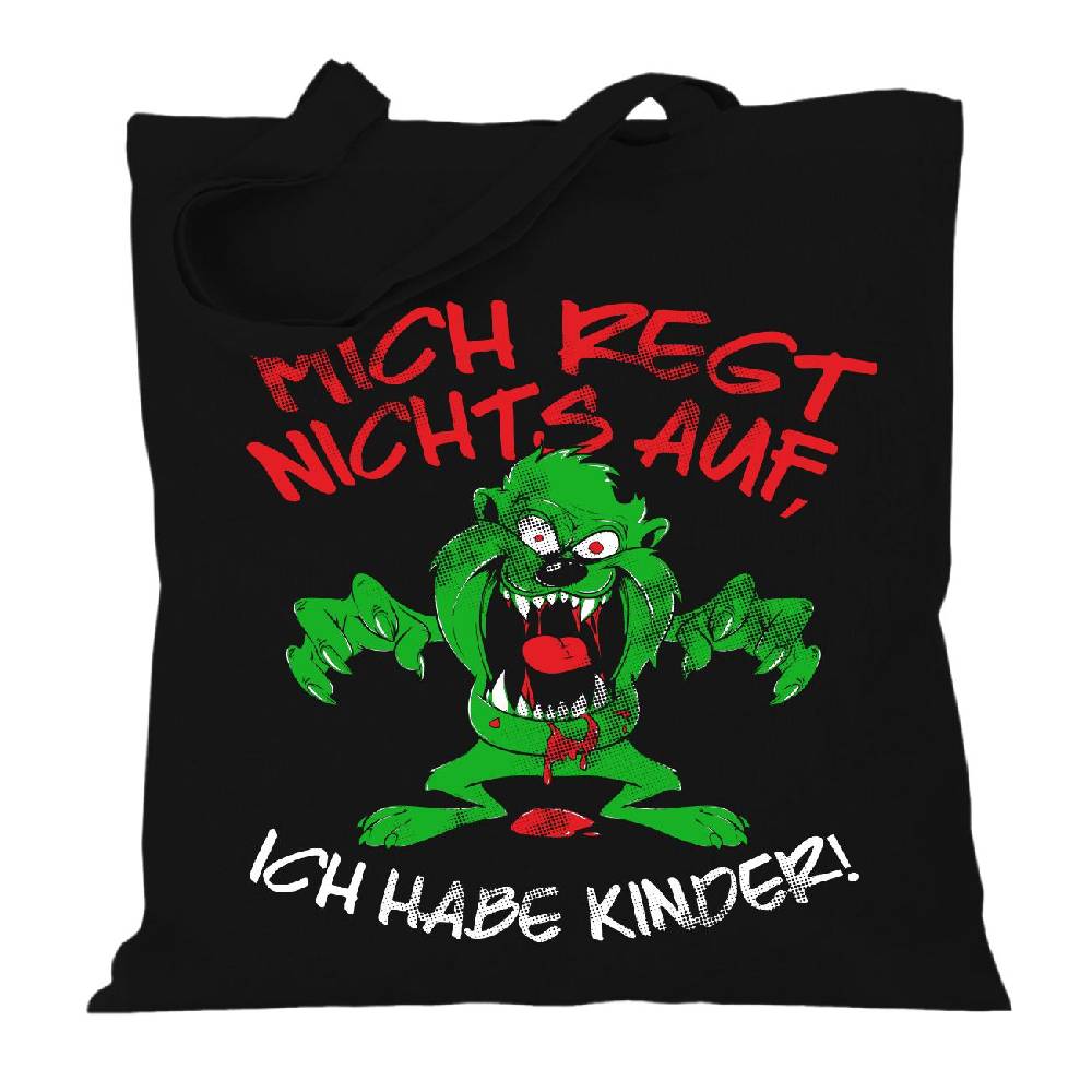 Spass Kostet Stoffbeutel Jutebeutel lange Henkel Mich regt nichts auf ICH HABE KINDER