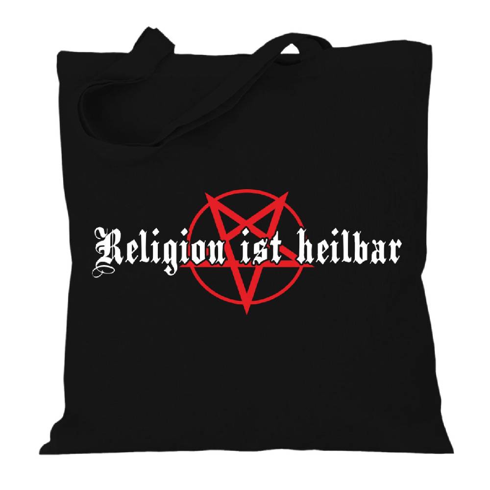 Spass Kostet Stoffbeutel Jutebeutel lange Henkel Religion ist heilbar