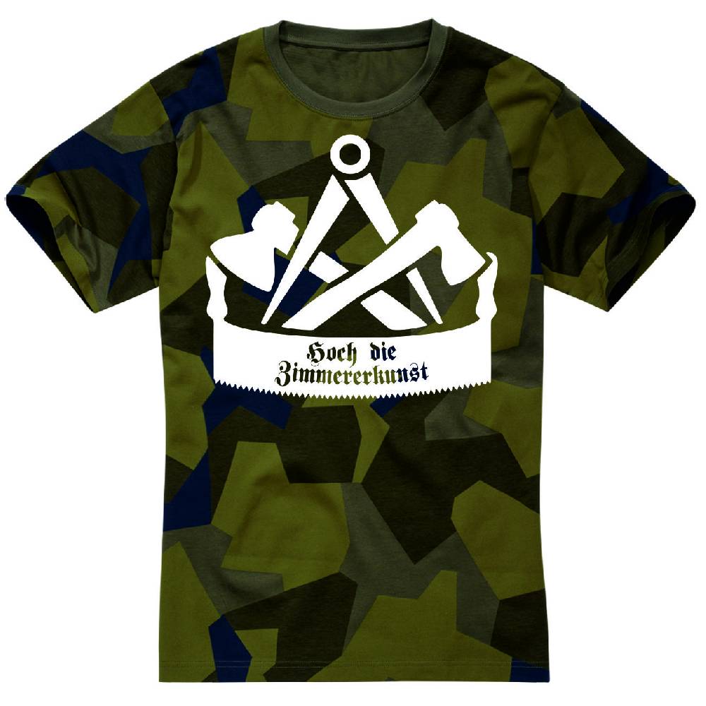 Spass Kostet Tarn T-Shirt Camouflage Zimmermann Hoch die Zimmererkunst