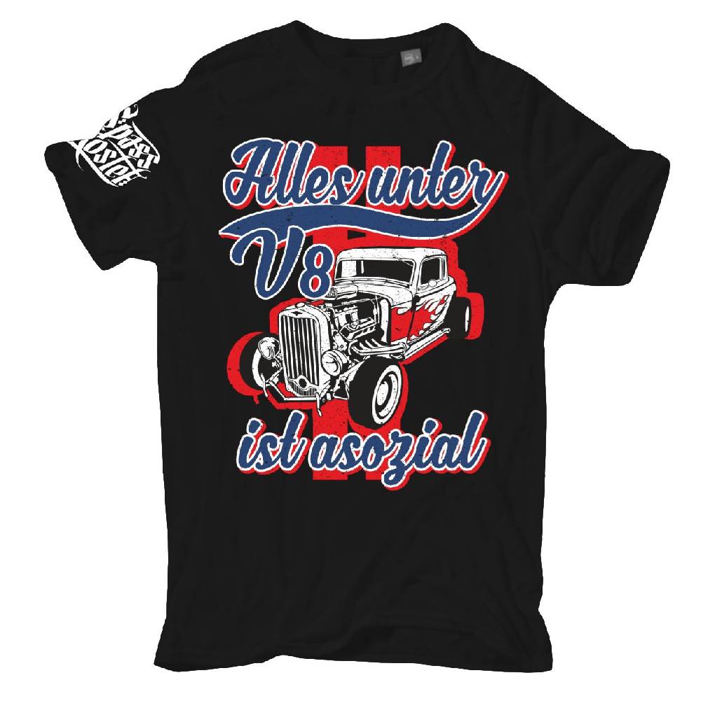 Spass Kostet Übergrößen Männer T-Shirt Alles unter V8 ist asozial 3XL bis 8XL
