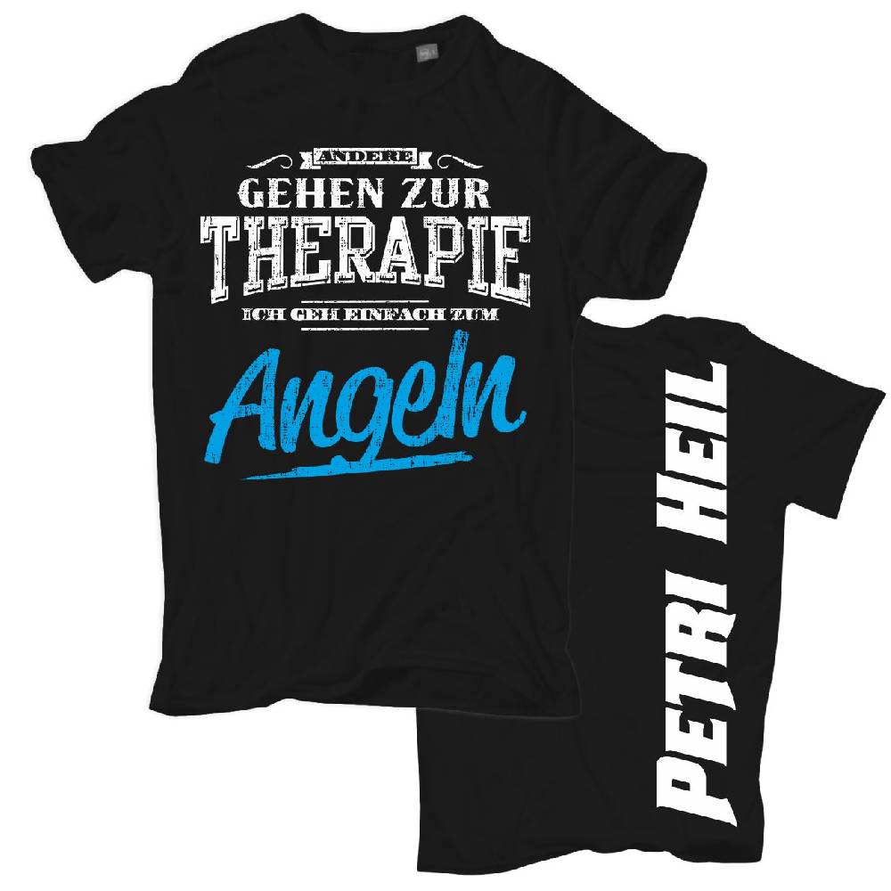 Spass Kostet Übergrößen Männer T-Shirt Andere gehen zur Therapie ICH ANGELN 3XL bis 8XL