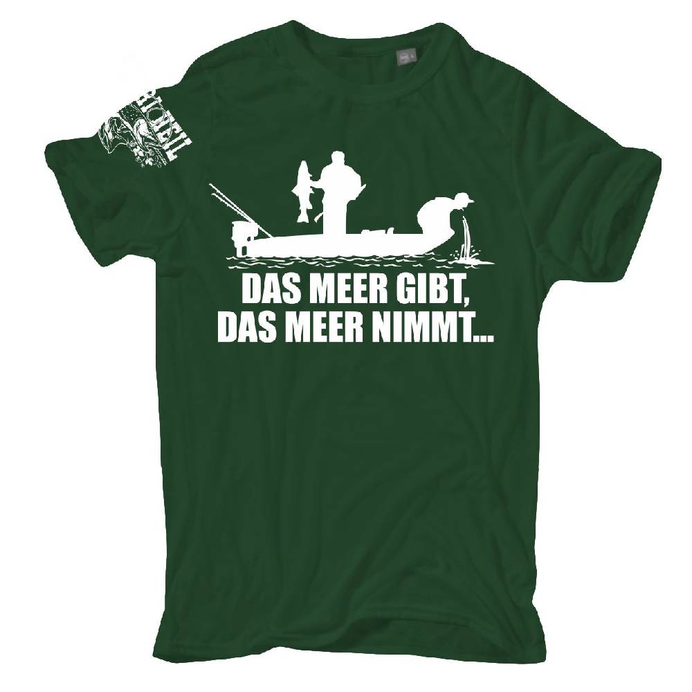 Spass Kostet Übergrößen Männer T-Shirt Angler Motiv Das Meer gibt das Meer nimmt 3XL bis 8XL