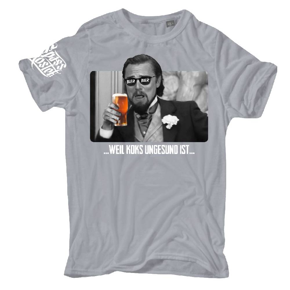 Spass Kostet Übergrößen Männer T-Shirt BIER weil Koks ungesund ist 3XL bis 8XL