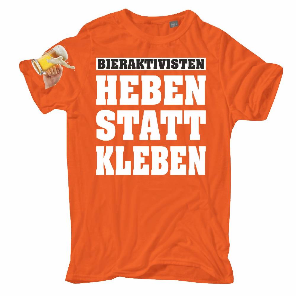 Spass Kostet Übergrößen Männer T-Shirt Bieraktivisten Heben statt Kleben 3XL bis 8XL