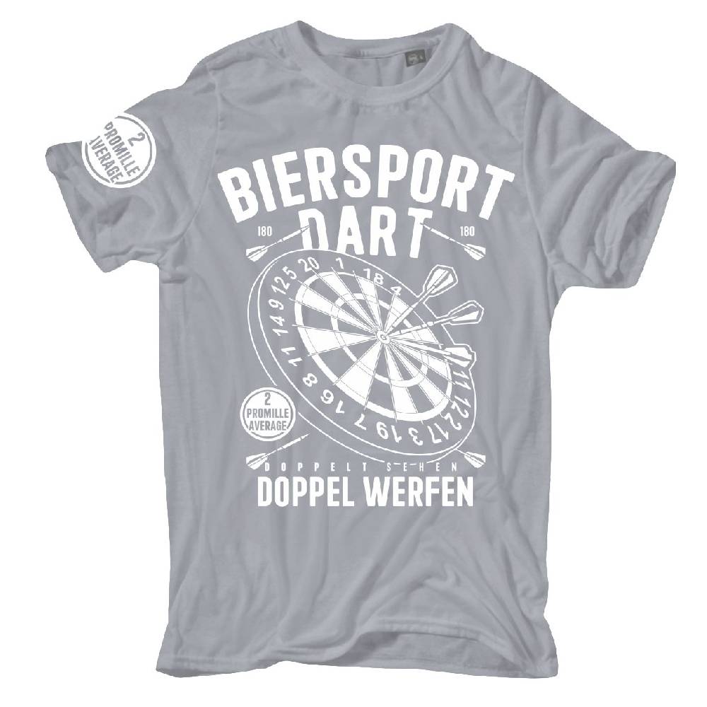 Spass Kostet Übergrößen Männer T-Shirt DART Biersport DOPPEL WERFEN mit 2 Promille Average 3XL bis 8XL