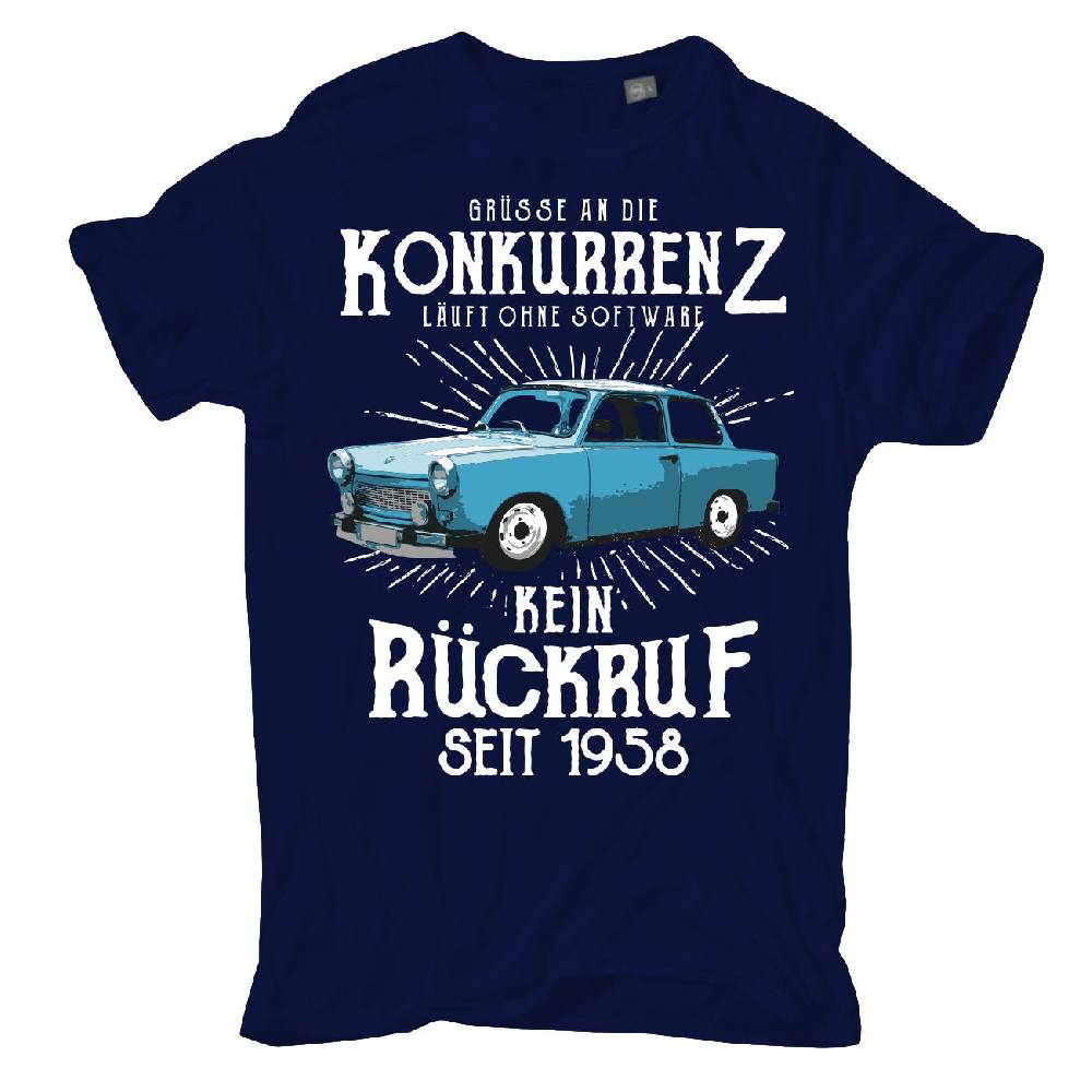 Spass Kostet Übergrößen Männer T-Shirt DDR Grüße an die Konkurrenz KEIN RÜCKRUF 3XL bis 8XL