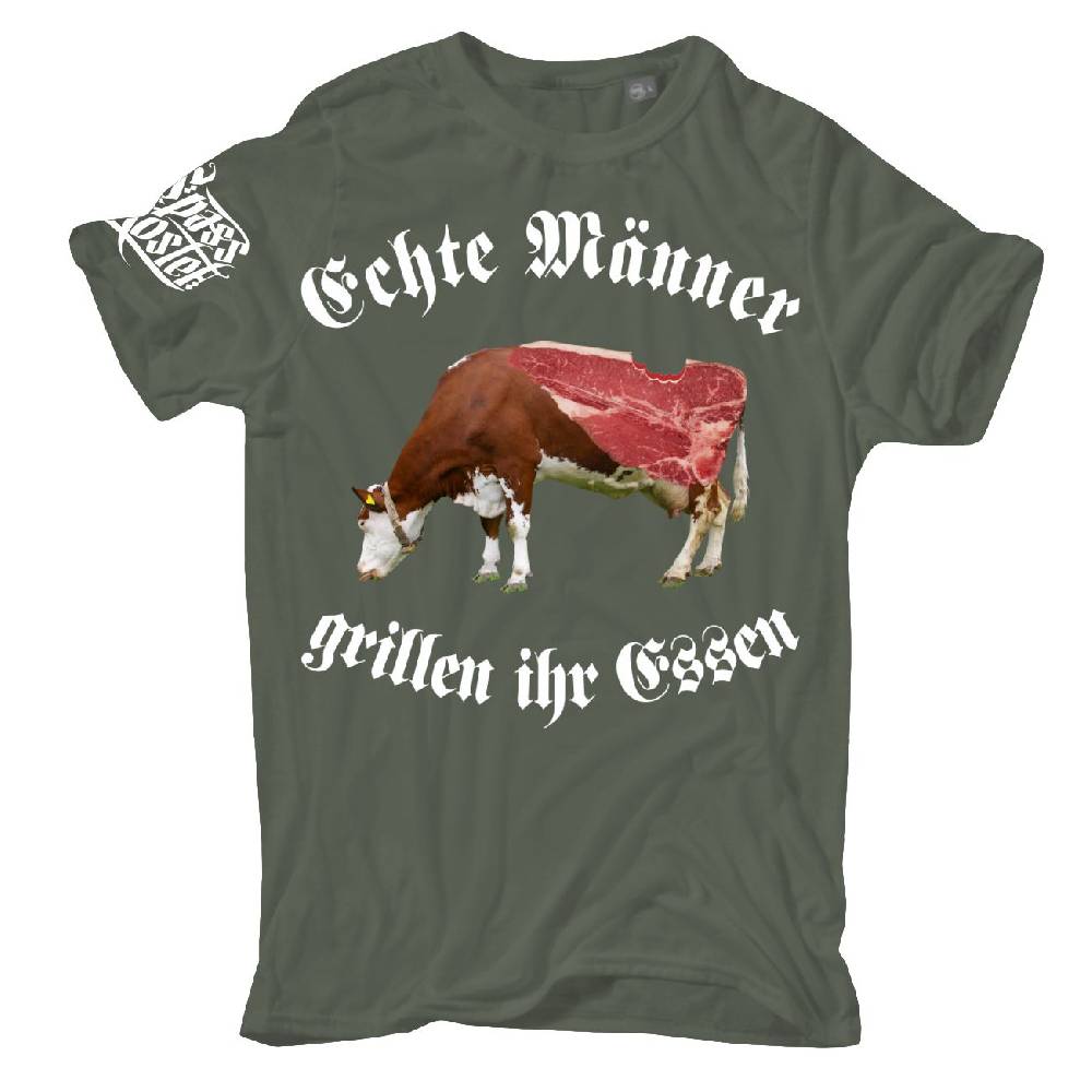 Spass Kostet Übergrößen Männer T-Shirt Echte Männer grillen ihr Essen 3XL bis 8XL