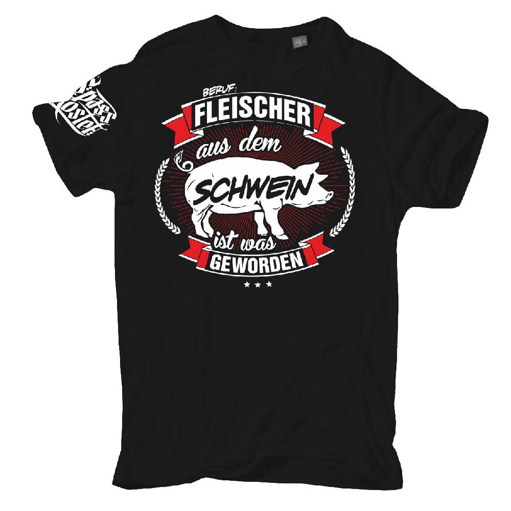 Spass Kostet Übergrößen Männer T-Shirt FLEISCHER Aus dem Schwein ist was geworden 3XL bis 8XL