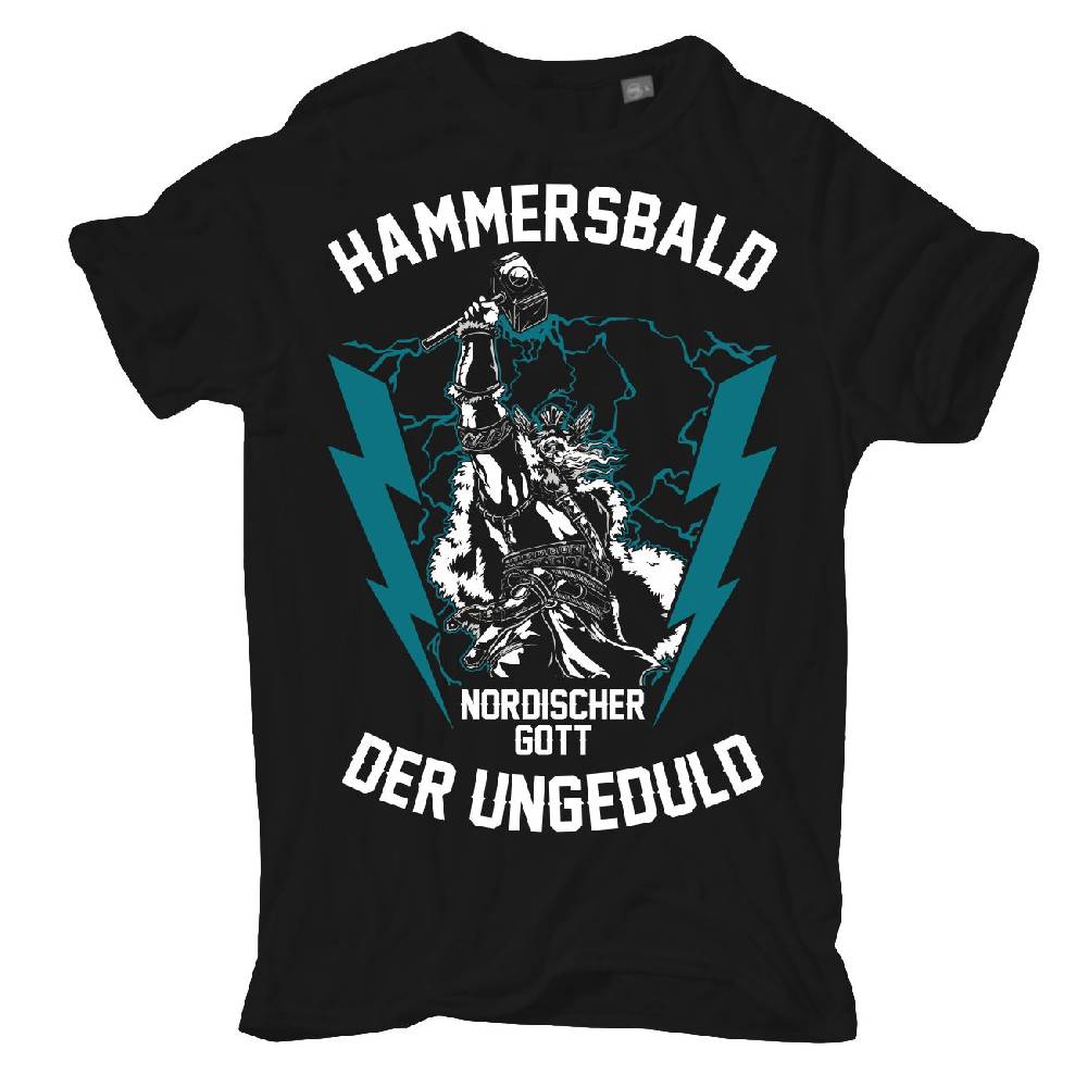 Spass Kostet Übergrößen Männer T-Shirt Hammersbald Nordischer Gott der Ungeduld 3XL bis 8XL