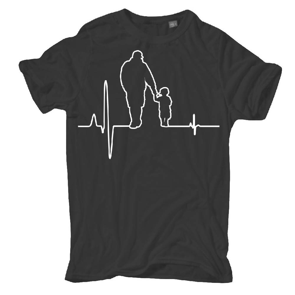 Spass Kostet Übergrößen Männer T-Shirt Herzschlag Vater Sohn 3XL bis 8XL