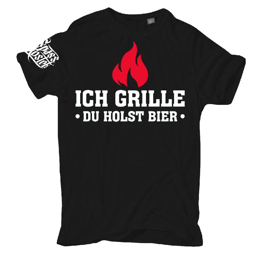 Spass Kostet Übergrößen Männer T-Shirt Ich grille du holst Bier 3XL bis 8XL