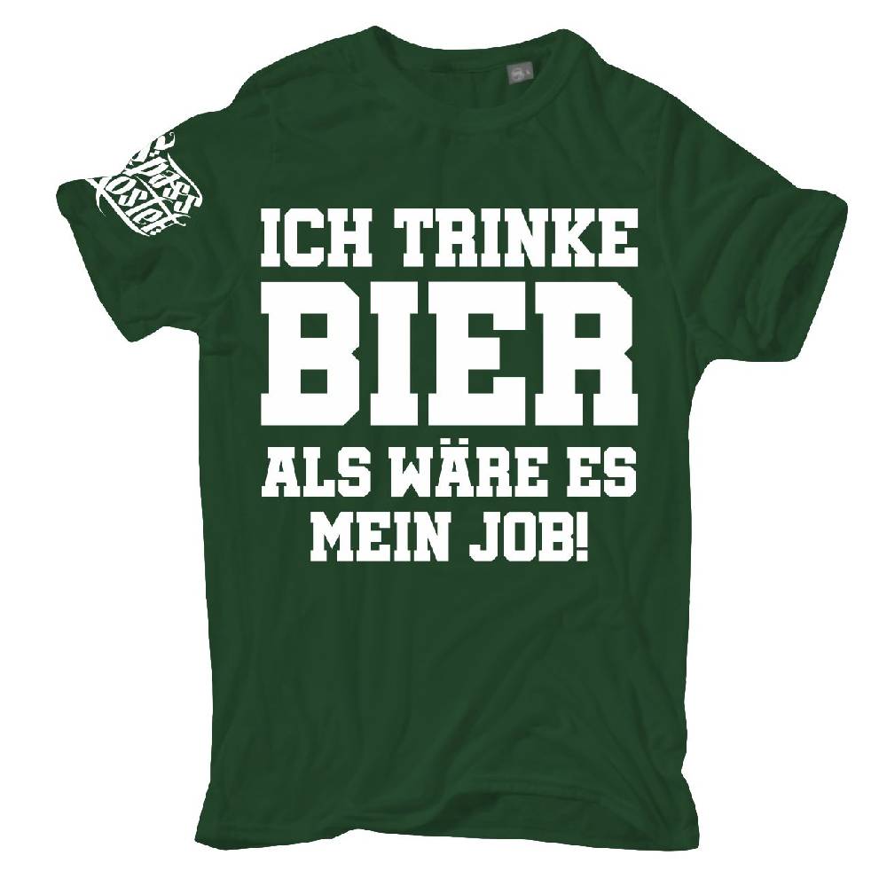Spass Kostet Übergrößen Männer T-Shirt Ich trinke BIER als wäre es mein Job 3XL bis 8XL