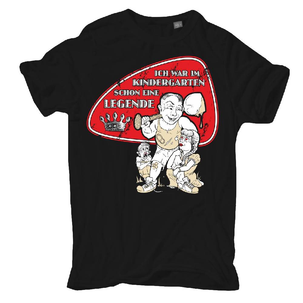 Spass Kostet Übergrößen Männer T-Shirt Ich war im Kindergarten schon eine Legende 3XL bis 8XL