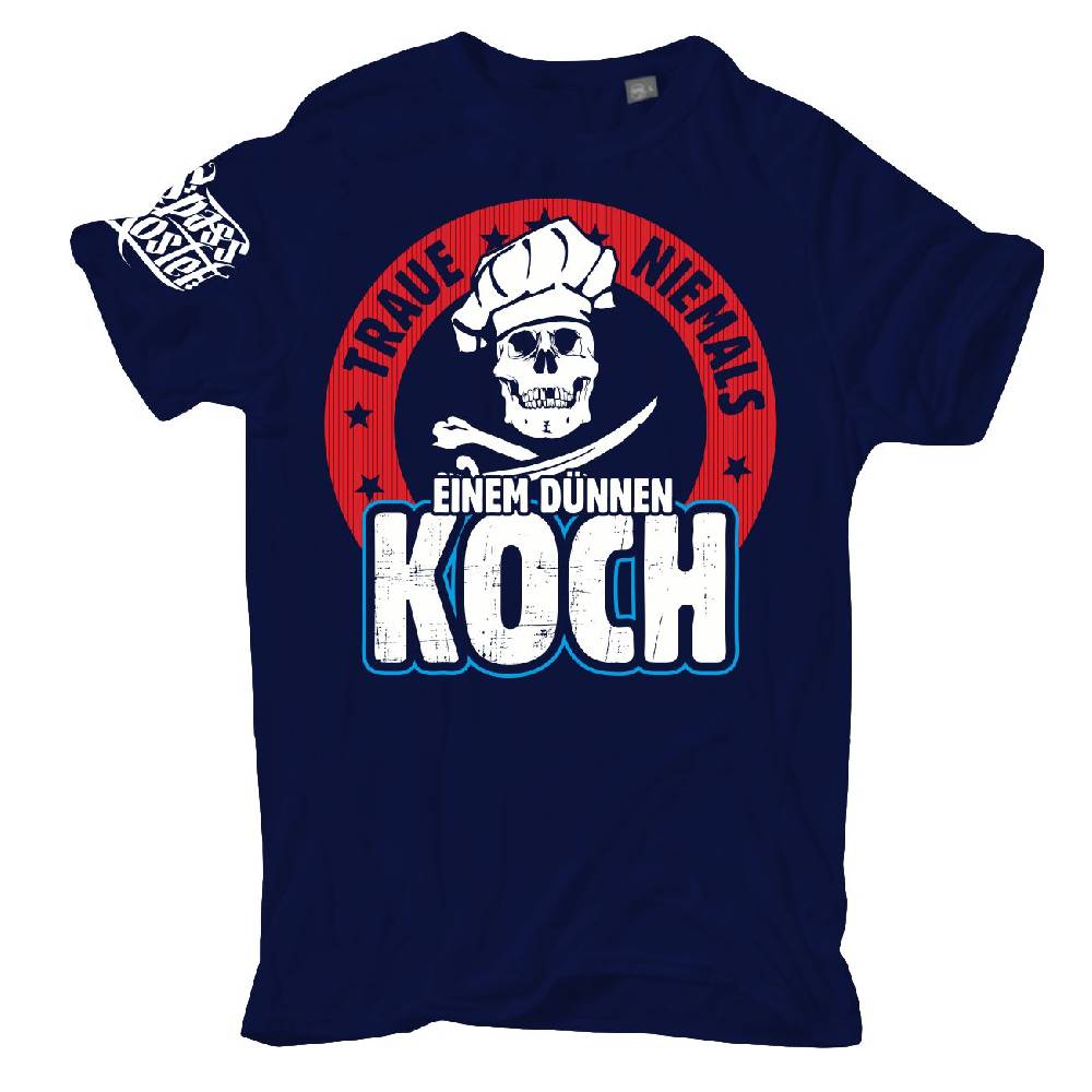 Spass Kostet Übergrößen Männer T-Shirt Küchenchef Motiv Traue niemals einem dünnen Koch 3XL bis 8XL