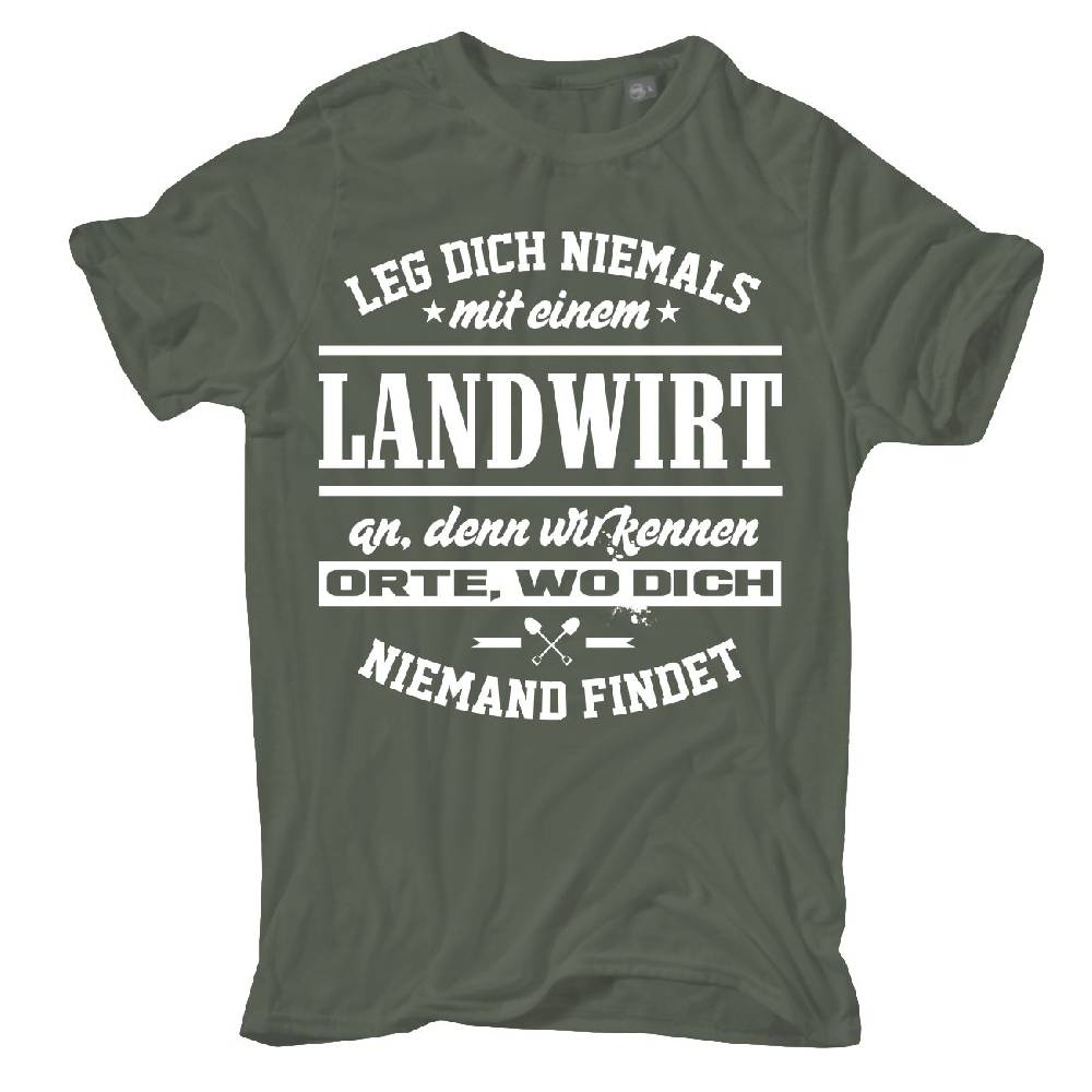 Spass Kostet Übergrößen Männer T-Shirt Leg dich niemals mit einem LANDWIRT an 3XL bis 8XL