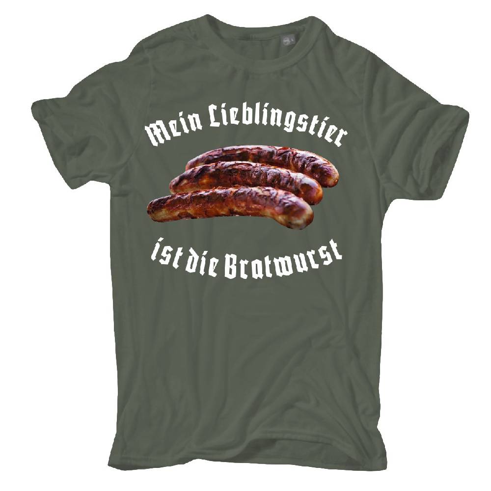 Spass Kostet Übergrößen Männer T-Shirt Mein Lieblingstier ist die Bratwurst 3XL bis 8XL