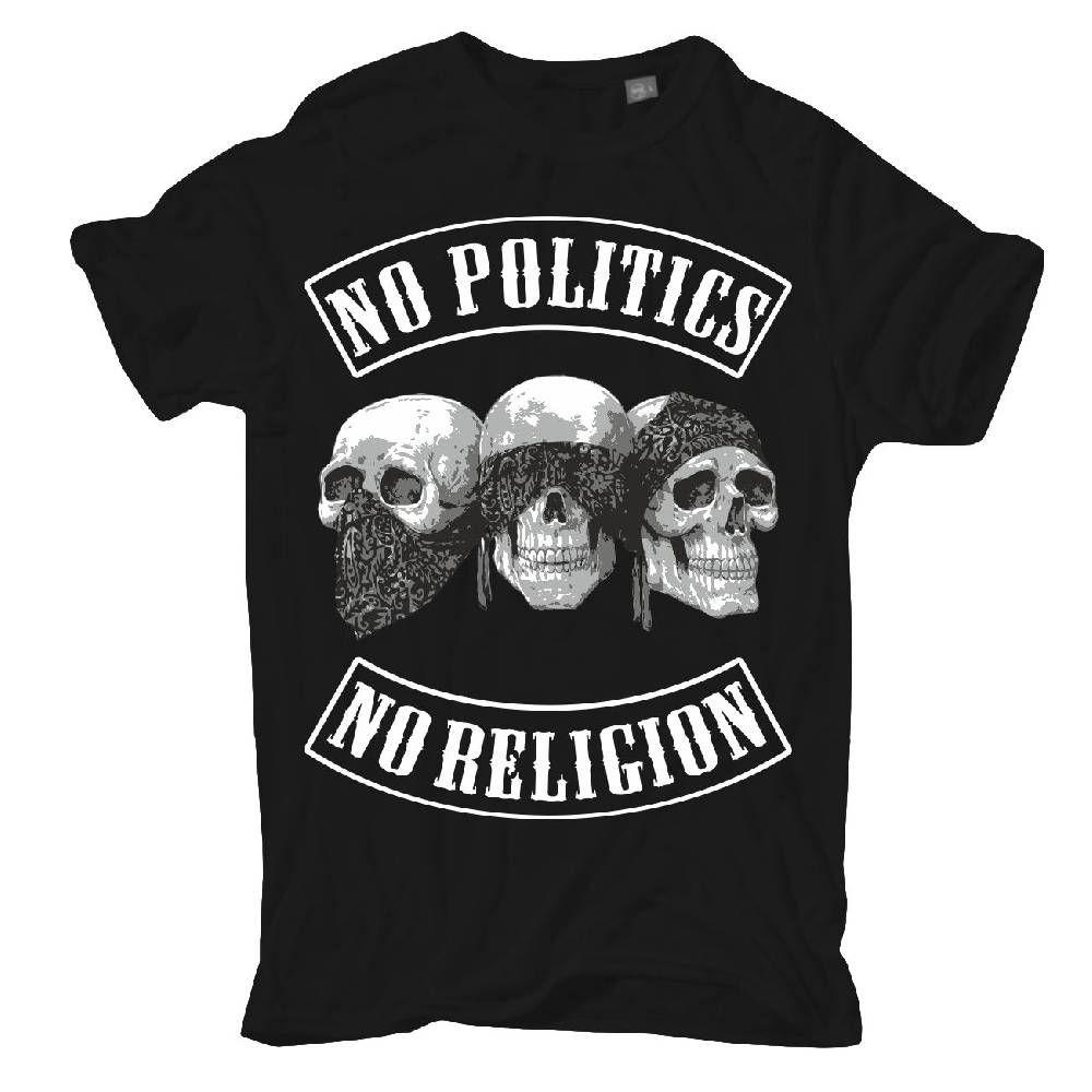 Spass Kostet Übergrößen Männer T-Shirt No Politics No Religion 3XL bis 8XL
