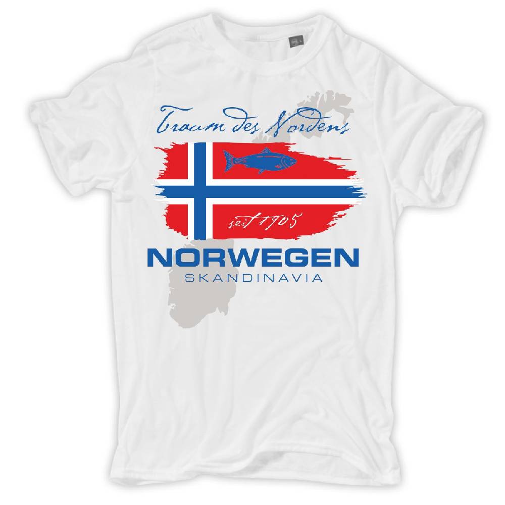 Spass Kostet Übergrößen Männer T-Shirt Norwegen Traum des Nordens 3XL bis 8XL