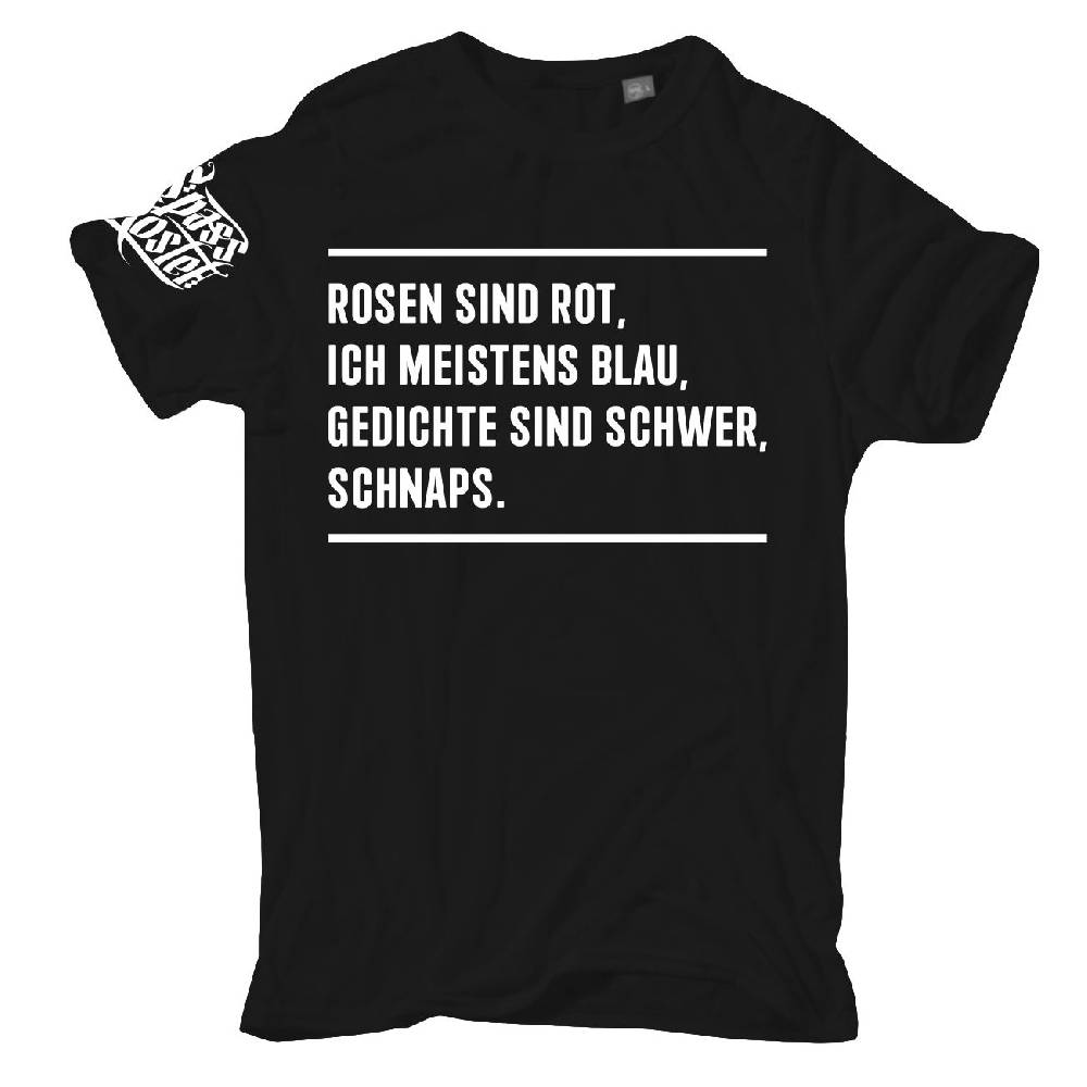 Spass Kostet Übergrößen Männer T-Shirt Rosen sind Rot Ich meistens Blau Gedichte sind schwer SCHNAPS 3XL bis 8XL