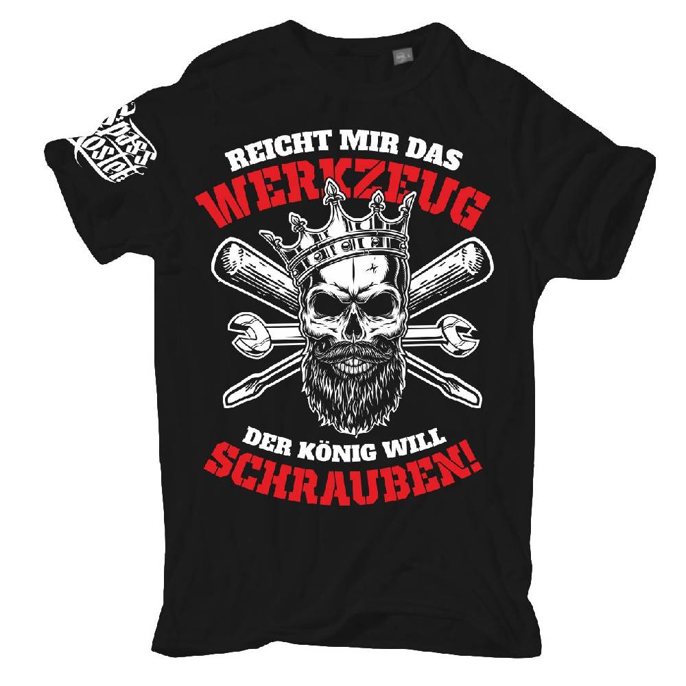 Spass Kostet Übergrößen Männer T-Shirt Schrauber Reicht mir das Werkzeug der König will schrauben 3XL bis 8XL