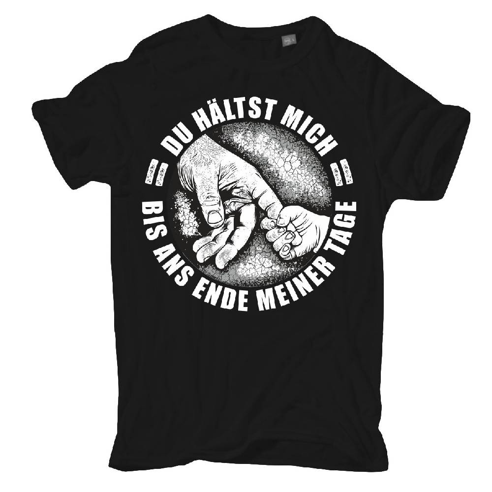 Spass Kostet Übergrößen Männer T-Shirt Vater Papa Sohn Tochter DU HÄLTST MICH BIS ANS ENDE MEINER TAGE 3XL bis 8XL