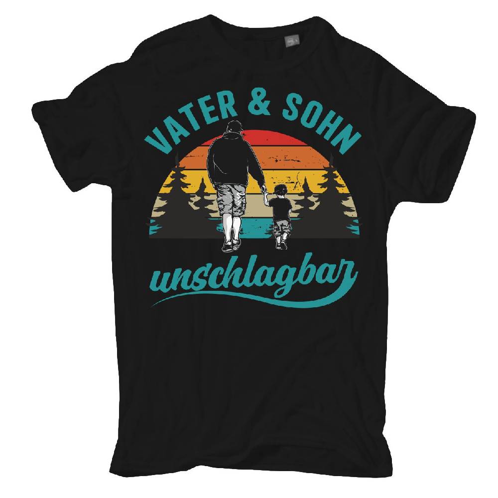 Spass Kostet Übergrößen Männer T-Shirt Vater und Sohn unschlagbar 3XL bis 8XL
