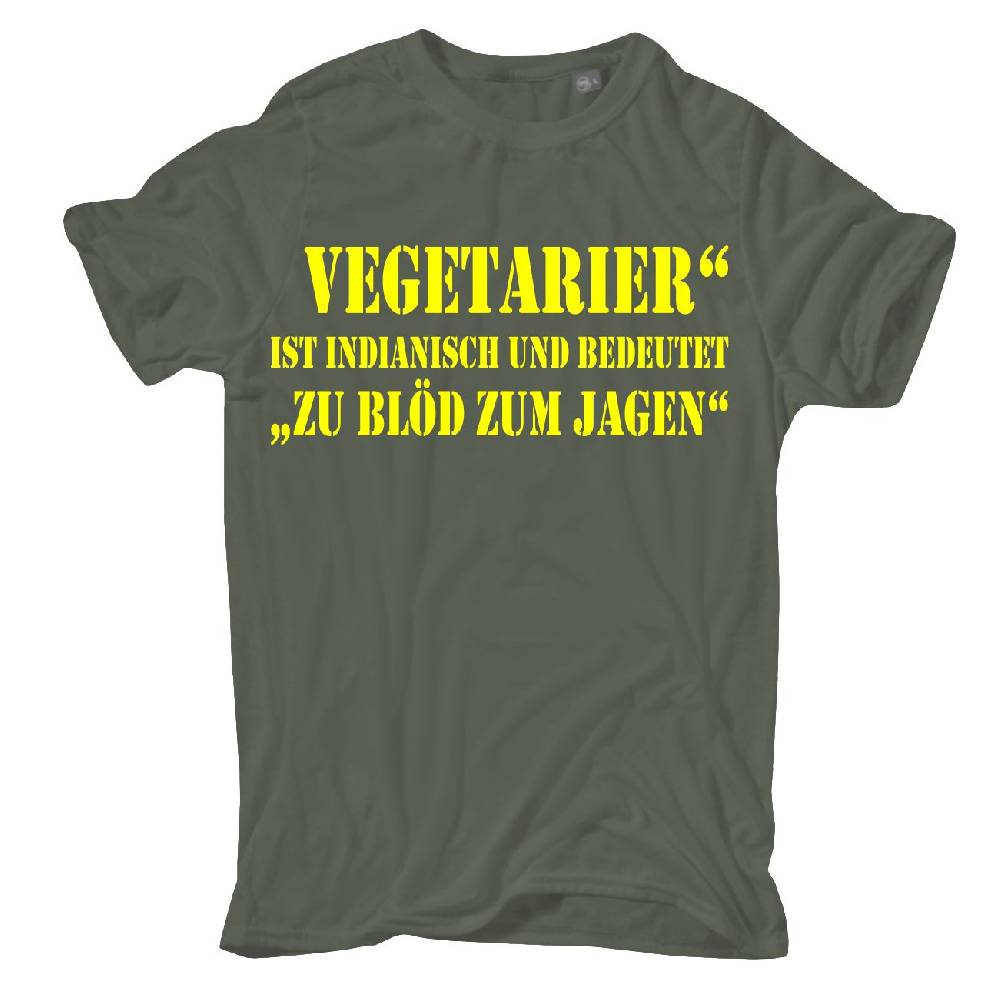 Spass Kostet Übergrößen Männer T-Shirt Vegetarier - zu Blöd zum Jagen 3XL bis 8XL