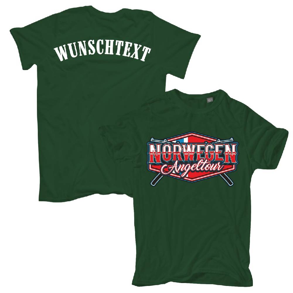Spass Kostet Übergrößen Männer T-Shirt WUNSCHTEXT Norwegen Angeltour 3XL bis 8XL
