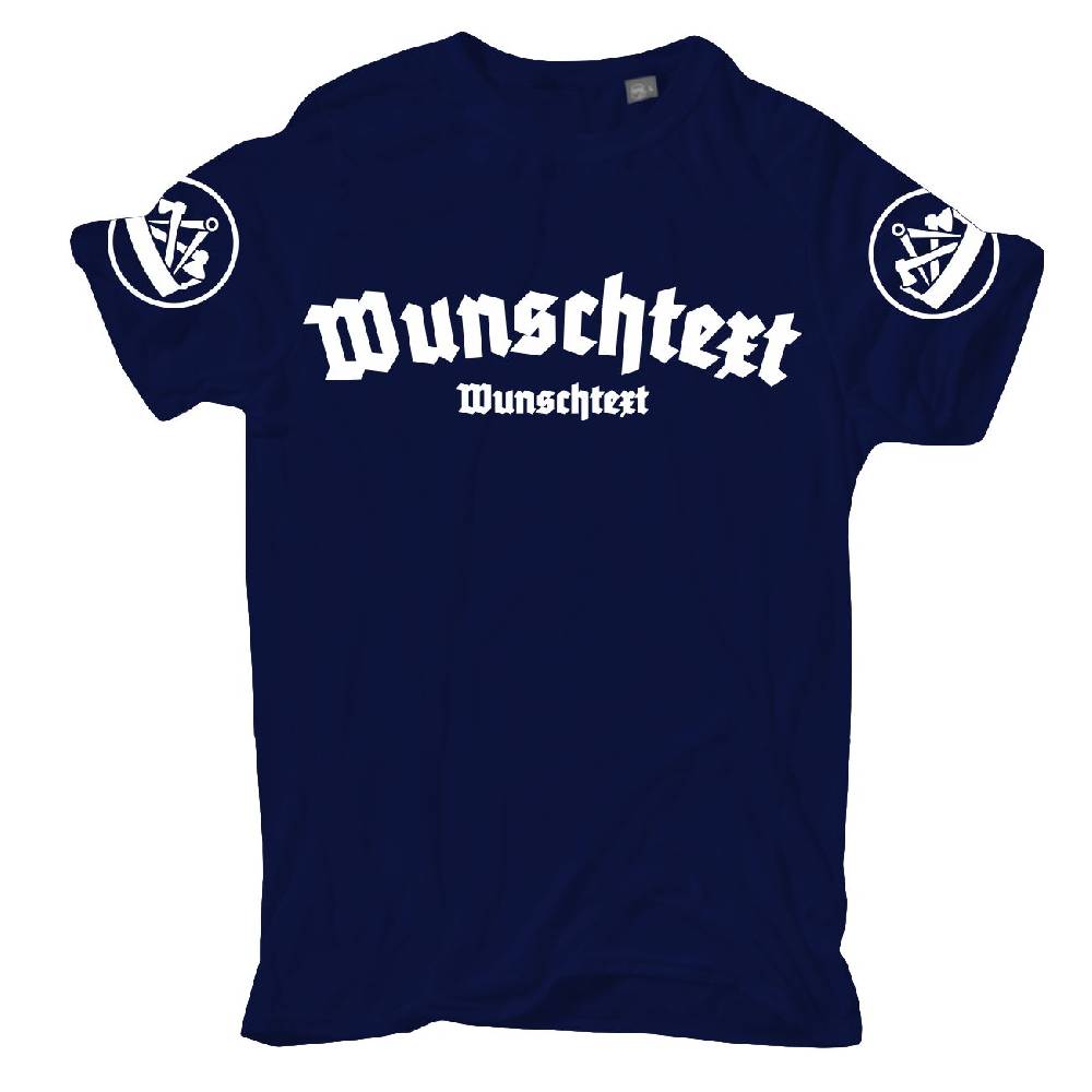 Spass Kostet Übergrößen Männer T-Shirt WUNSCHTEXT Zimmermann altdeutsch mit Name Firma oder eigenen Text 3XL bis 8XL