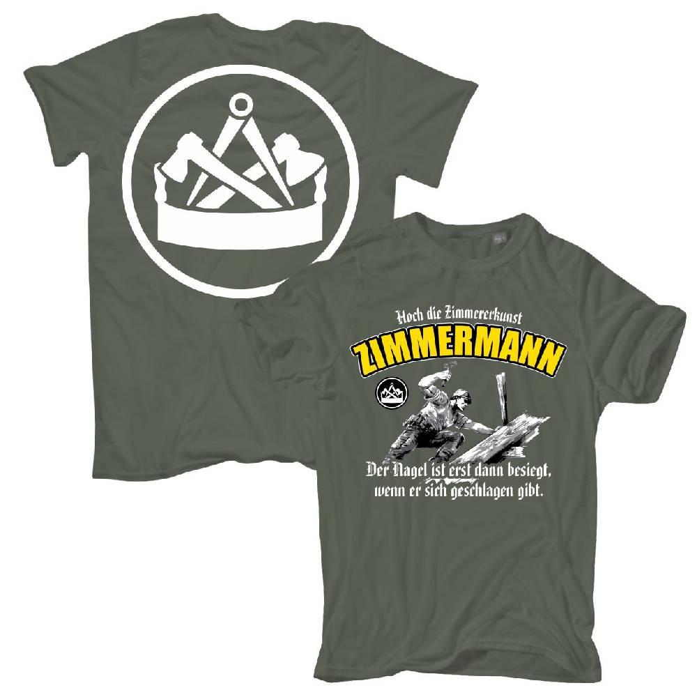 Spass Kostet Übergrößen Männer T-Shirt Zimmermann altdeutscher Spruch 3XL bis 8XL