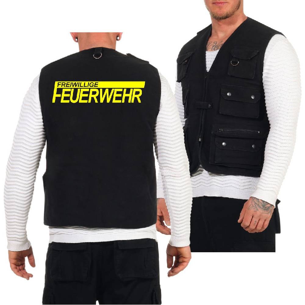 Spass Kostet Weste mit vielen Taschen FFW Freiwillige Feuerwehr
