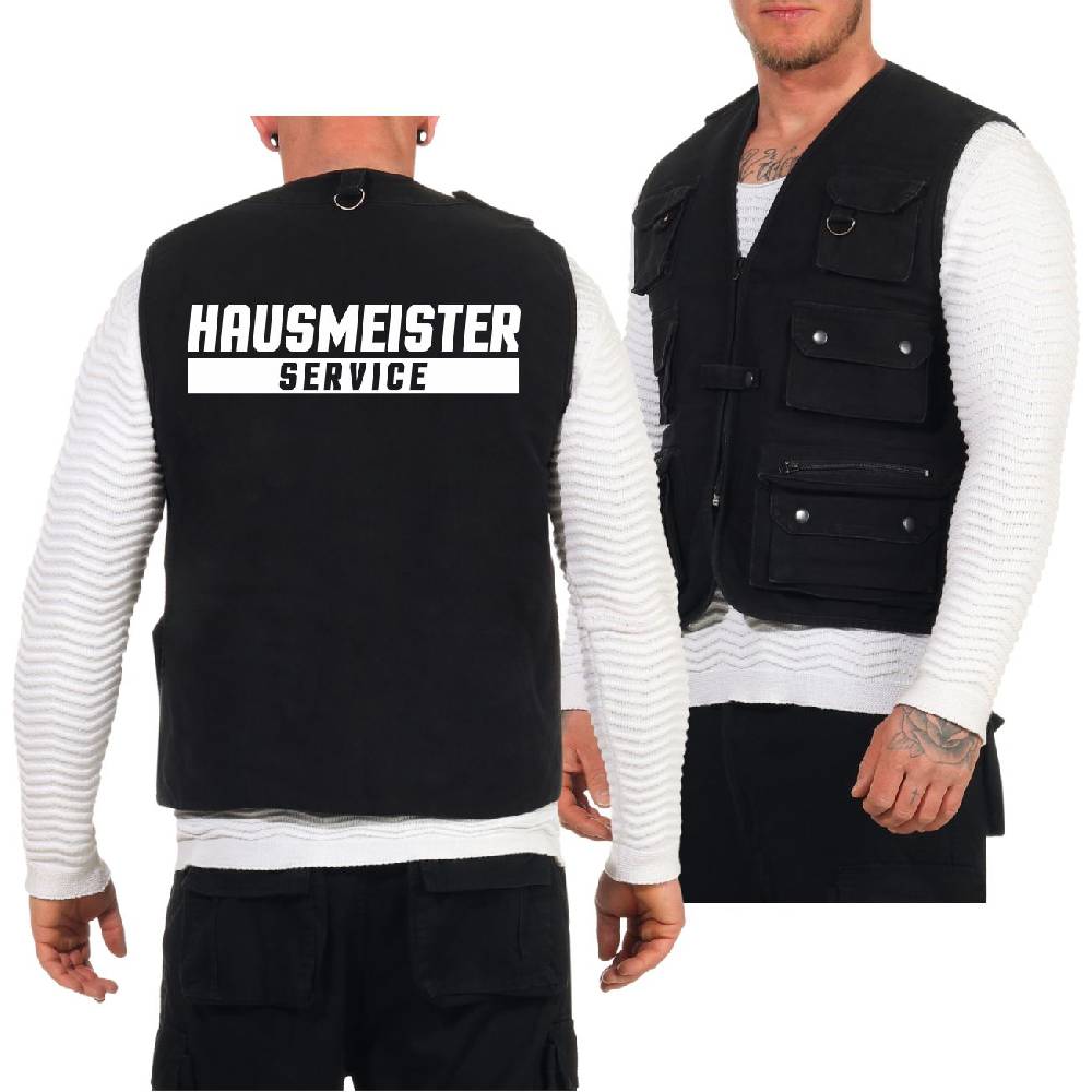 Spass Kostet Weste mit vielen Taschen Hausmeister Service