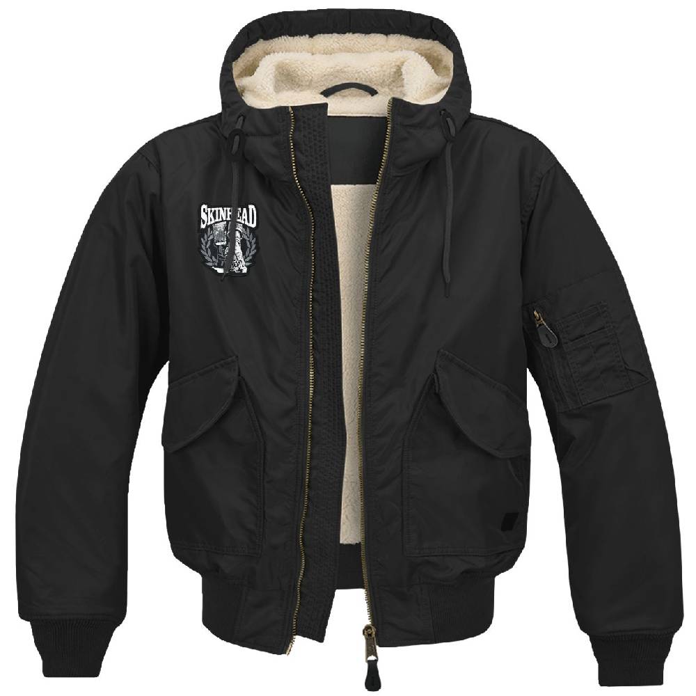 Spass Kostet Winter Bomberjacke mit Fell und Kapuze Skinhead - a way of life