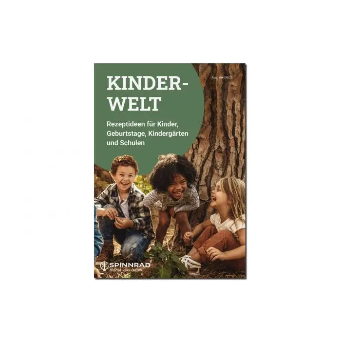 Spinnrad Broschüre Kinderwelt mit Tipps, Tricks und Rezeptideen für Kinder, Geburtstage, Kindergärten und Schulen