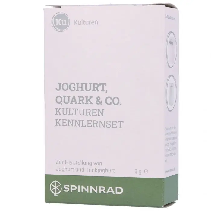 Spinnrad Kulturen Kennenlernset für die Herstellung von Joghurt, Quark & Co
