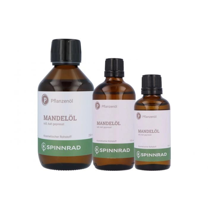 Spinnrad Mandelöl süß, kalt gepresst, gegen trockene Haut
