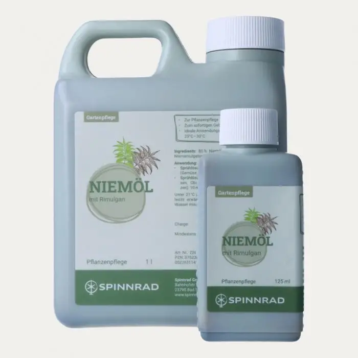 Spinnrad Niemöl (Neemöl) mit Rimulgan, für natürliche Pflanzenpflege