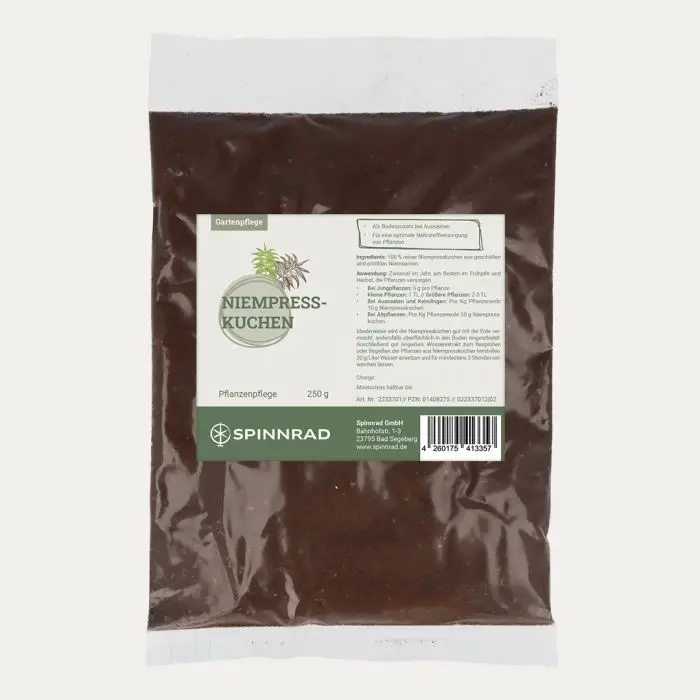 Spinnrad Niempresskuchen ,harmonisiert den Boden zum Pflanzenschutz